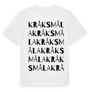 Kråksmåla ordlek t-shirt – ekologisk bomull t-shirt från Pinshirt