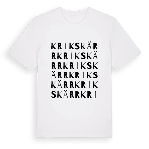 Krikskärr ordlek t-shirt – ekologisk bomull t-shirt från Pinshirt