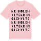 Pink Cotton t-shirt med Kringlehylte ordlek t-shirt