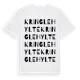White t-shirt med Kringlehylte ordlek t-shirt