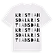 White t-shirt med Kristiansdal ordlek t-shirt
