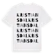White t-shirt med Kristiansdal ordlek t-shirt