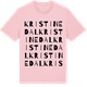 Pink Cotton t-shirt med Kristinedal ordlek t-shirt