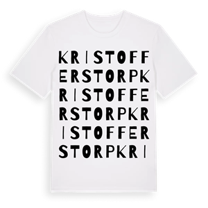 Kristofferstorp ordlek t-shirt – ekologisk bomull t-shirt från Pinshirt
