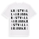 White t-shirt med Kristvallabrunn ordlek t-shirt