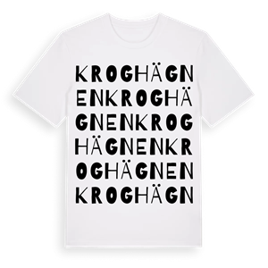 Kroghägnen ordlek t-shirt – ekologisk bomull t-shirt från Pinshirt