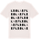 Vintage White t-shirt med Krokarp ordlek t-shirt