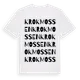 White t-shirt med Krokmossen ordlek t-shirt