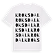 White t-shirt med Kroksdal ordlek t-shirt