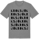 Mid Heather Gray t-shirt med Kroksjö ordlek t-shirt