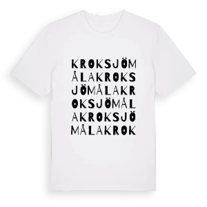 Kroksjömåla ordlek t-shirt – ekologisk bomull t-shirt från Pinshirt