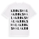 White t-shirt med Kroksmala ordlek t-shirt