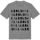 Mid Heather Gray t-shirt med Kroksmala ordlek t-shirt