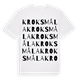 White t-shirt med Kroksmåla ordlek t-shirt