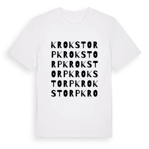 Krokstorp ordlek t-shirt – ekologisk bomull t-shirt från Pinshirt