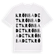 White t-shirt med Krönbadet ordlek t-shirt