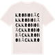 Vintage White t-shirt med Kronobäck ordlek t-shirt