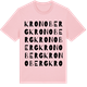 Pink Cotton t-shirt med Kronoberg ordlek t-shirt