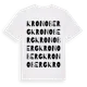 White t-shirt med Kronoberg ordlek t-shirt