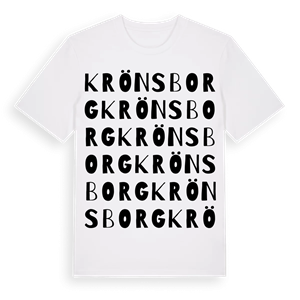 Krönsborg ordlek t-shirt – ekologisk bomull t-shirt från Pinshirt