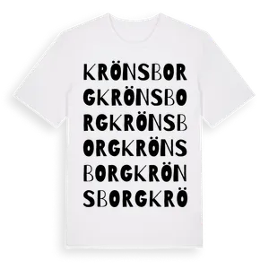 Krönsborg ordlek t-shirt – ekologisk bomull t-shirt från Pinshirt