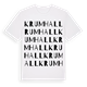 White t-shirt med Krumhall ordlek t-shirt