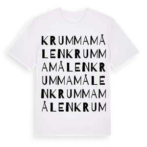 Krummamålen ordlek t-shirt – ekologisk bomull t-shirt från Pinshirt
