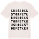 Vintage White t-shirt med Kruslockstorpet ordlek t-shirt