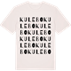 Vintage White t-shirt med Kulebo ordlek t-shirt