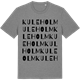 Mid Heather Gray t-shirt med Kuleholm ordlek t-shirt