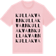 Pink Cotton t-shirt med Kulla kvarn ordlek t-shirt