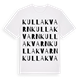 White t-shirt med Kulla kvarn ordlek t-shirt