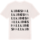 Vintage White t-shirt med Kungshall ordlek t-shirt