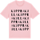 Pink Cotton t-shirt med Kupprakulla ordlek t-shirt