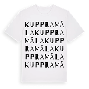 Kuppramåla ordlek t-shirt – ekologisk bomull t-shirt från Pinshirt