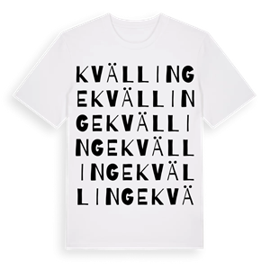 Kvällinge ordlek t-shirt – ekologisk bomull t-shirt från Pinshirt