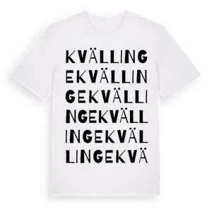 Kvällinge ordlek t-shirt – ekologisk bomull t-shirt från Pinshirt