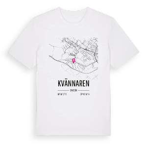 Kvännaren karta t-shirt – ekologisk bomull t-shirt från Pinshirt