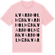 Pink Cotton t-shirt med Kvarnholmen ordlek t-shirt