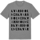 Mid Heather Gray t-shirt med Kvarnholmen ordlek t-shirt