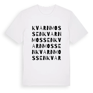 Kvarnmossen ordlek t-shirt – ekologisk bomull t-shirt från Pinshirt