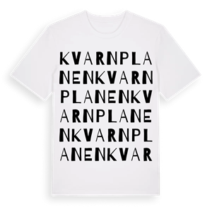 Kvarnplanen ordlek t-shirt – ekologisk bomull t-shirt från Pinshirt