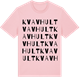 Pink Cotton t-shirt med Kvavhult ordlek t-shirt