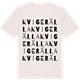Vintage White t-shirt med Kvigerälla ordlek t-shirt