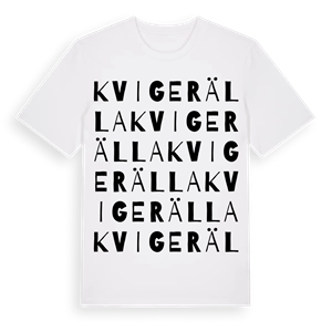 Kvigerälla ordlek t-shirt – ekologisk bomull t-shirt från Pinshirt