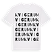 White t-shirt med Kvigerum ordlek t-shirt
