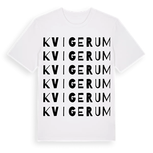 Kvigerum ordlek t-shirt – ekologisk bomull t-shirt från Pinshirt