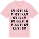 Pink Cotton t-shirt med Kvigvik ordlek t-shirt