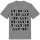 Mid Heather Gray t-shirt med Kvigvik ordlek t-shirt