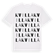 White t-shirt med Kvilla ordlek t-shirt